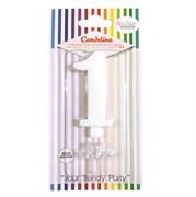 CANDELINA GIVI ITALIA CM.9,5 C/SUPPORTO N.1 BIANCO 06601