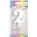 CANDELINA GIVI ITALIA CM.9,5 C/SUPPORTO N.2 BIANCO 06602