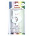 CANDELINA GIVI ITALIA CM.9,5 C/SUPPORTO N.5 BIANCO 06605