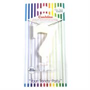 CANDELINA GIVI ITALIA CM.9,5 C/SUPPORTO N.7 BIANCO 06607