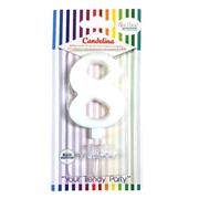 CANDELINA GIVI ITALIA CM.9,5 C/SUPPORTO N.8 BIANCO 06608