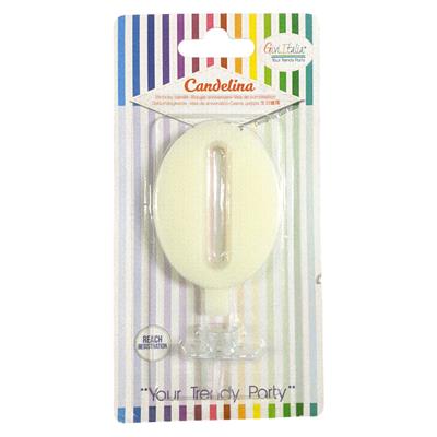 CANDELINA GIVI ITALIA CM.9,5 C/SUPPORTO N.0 AVORIO 06610