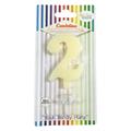 CANDELINA GIVI ITALIA CM.9,5 C/SUPPORTO N.2 AVORIO 06612