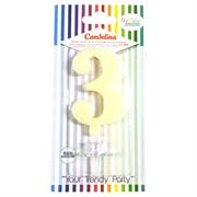 CANDELINA GIVI ITALIA CM.9,5 C/SUPPORTO N.3 AVORIO 06613