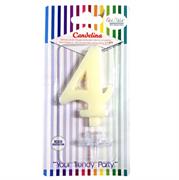 CANDELINA GIVI ITALIA CM.9,5 C/SUPPORTO N.4 AVORIO 06614