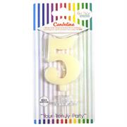CANDELINA GIVI ITALIA CM.9,5 C/SUPPORTO N.5 AVORIO 06615