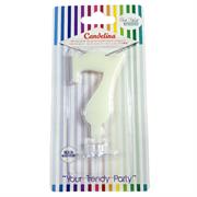 CANDELINA GIVI ITALIA CM.9,5 C/SUPPORTO N.7 AVORIO 06617