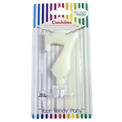 CANDELINA GIVI ITALIA CM.9,5 C/SUPPORTO N.7 AVORIO 06617