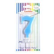 CANDELINA GIVI ITALIA CM.9,5 C/SUPPORTO N.7 AZZURR 06627