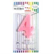 CANDELINA GIVI ITALIA CM.9,5 C/SUPPORTO N.4 ROSA 06634