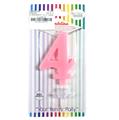 CANDELINA GIVI ITALIA CM.9,5 C/SUPPORTO N.4 ROSA 06634