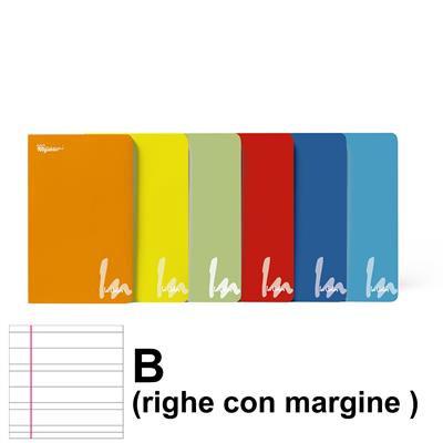 MAXI QUADERNO A4 IN COLOR ALTA FOGL. 100 GR. 24+1FF RIG.