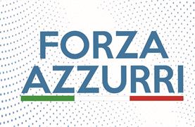 BANDIERA FORZA AZZURRI FONDO BIANCO 250X150