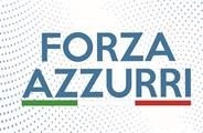 BANDIERA FORZA AZZURRI FONDO BIANCO 70X50