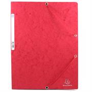 CARTELLE 3 LEMBI CON ELASTICO 24X34 ROSSE