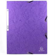 CARTELLE 3 LEMBI CON ELASTICO 24X34 VIOLA