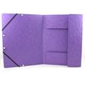 CARTELLE 3 LEMBI CON ELASTICO 24X34 VIOLA