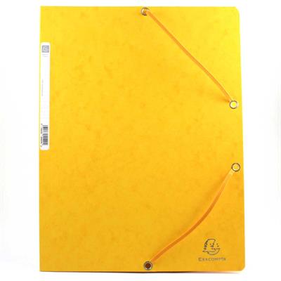 CARTELLE 3 LEMBI CON ELASTICO 24X34 GIALLE