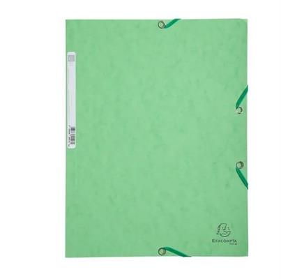 CARTELLE 3 LEMBI CON ELASTICO 24X30 VERDE CHIARO