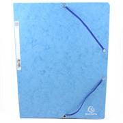 CARTELLE 3 LEMBI CON ELASTICO 24X30 TURCHESE