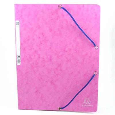 CARTELLE 3 LEMBI CON ELASTICO 24X34 ROSA