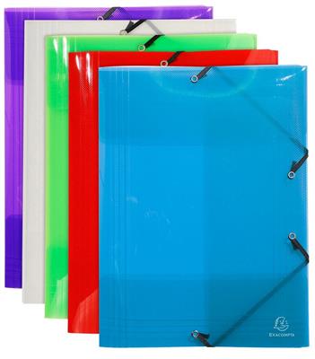 CARTELLA PLASTICA 3 LEMBI CON ELASTICO 32X44 TRASPARENTE