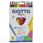 PASTELLI GIOTTO MEGA TRIANGOLARI 12 COLORI