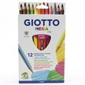 PASTELLI GIOTTO MEGA TRIANGOLARI 12 COLORI