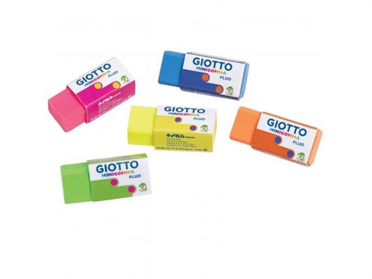 BOX 60 GIOTTO MINI GOMMA FLUO COLORI ASSORTITI