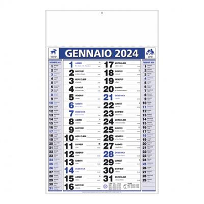 CALENDARIO OLANDESE MEDIO 12 FOGLI BLU B50/BLU