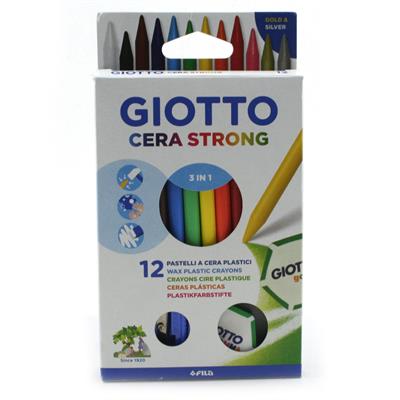 PASTELLI GIOTTO CERA STRONG 12 COLORI