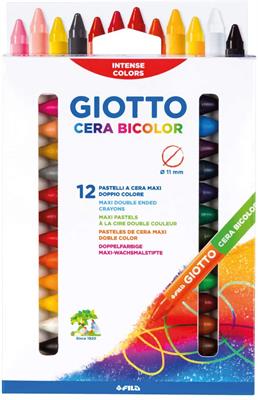 PASTELLI CERA GIOTTO BICOLOR 12 PEZZI 291300