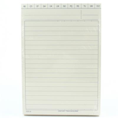 SCHEDE RIGATE PZ.100 cm.17X12 122000000G