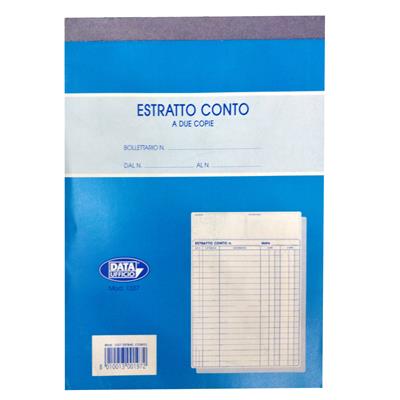BLOCCO ESTRATTO CONTO 2 COPIE
