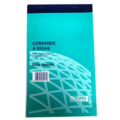 BLOCCO COMANDE A RIGHE, BLOCCO DI 25/25/25 COPIE AUTORIC
