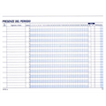 REGISTRO PRESENZE MENSILI AUTORIC.14,8X21,5 FF.25 16731C
