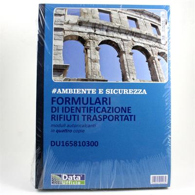 BLOCCO FORMULARIO DEI RIFIUTI 16581030F