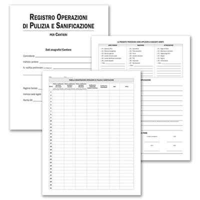 REGISTRO SANIFICAZIONE CANTIERI 24 PAG 31X24,5 3219C0100