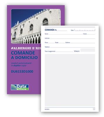 BLOCCO COMANDE A DOMICILIO, BLOCCO DI 25/25 COPIE AUTORI