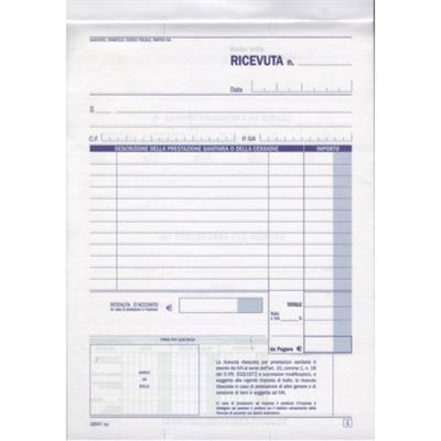 BLOCCO RICEVUTE SANITARIE 165470000