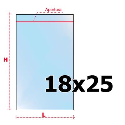 BUSTE ZIP 18X25 PZ.100 RICHIUDIBILI RB1825