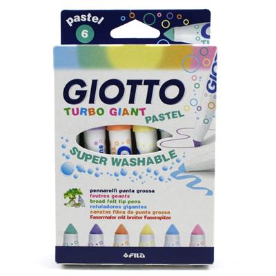 ASTUCCIO 6 GIOTTO GIANT PASTEL PENNARELLI PUNTA GROSSA