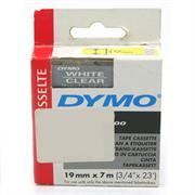 NASTRI DYMO D1 MM.19 X 7 BIANCO/TRASPARENTE 45810