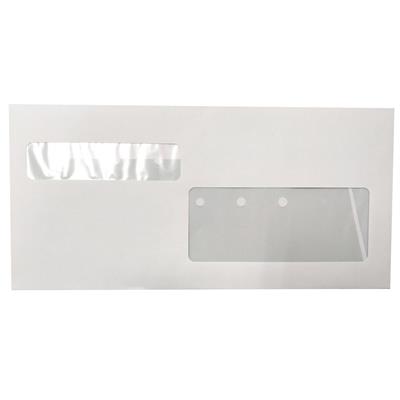 BUSTE BIANCHE 11X23 2 FINESTRE C/STRIP PZ.500