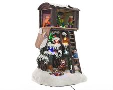 SCENARIO LED POLIRESINA CASA SULL'ALBERO 17X20X30