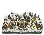 SCENARIO VILLAGGIO NATALE INNEVATO MUSICA MOVIM 27X57X27