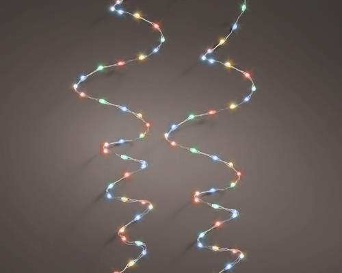 MICRO LED LUCI EXTRA DENSE L159CM ARGENTO LUCI MULTICOL