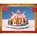 CIRCO NATALE INNEVATO CON MOVIMENTO E MUSICA 32X35X25CM