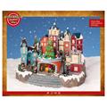 VILLAGGIO INVERNALE NATALE LED FIBRAMOV MUSIC 27X41X35CM