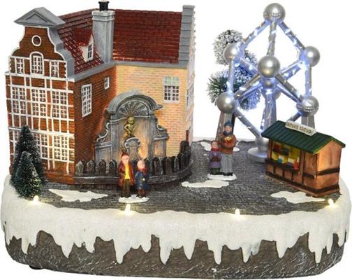 SCENARIO A LED POLIRESINA BRUXELLES 29X22CM 67LED
